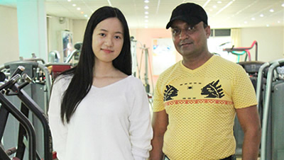 印度客戶來中國進口商用跑步機