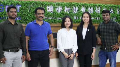 印度客戶來中國進口樱桃网站入口品牌健身器材