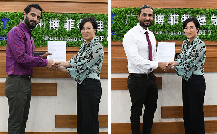 恭喜兩位尼泊爾客戶成為了樱桃网站入口健身器材在尼泊爾的代理